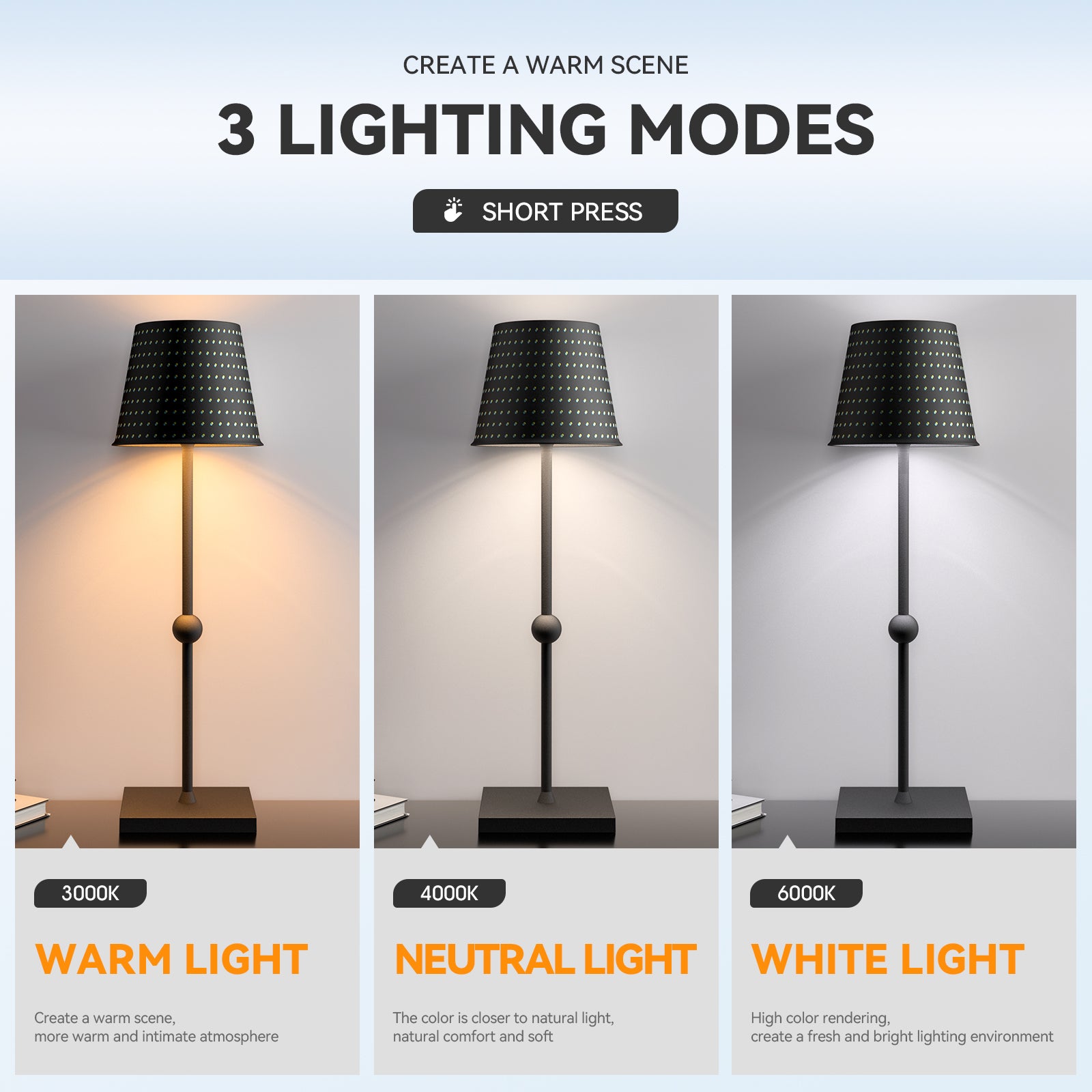 Cordless Table Lamp Silva A Printed Model Limited Version - LED Portable & Rechargeable Touch Dimmable