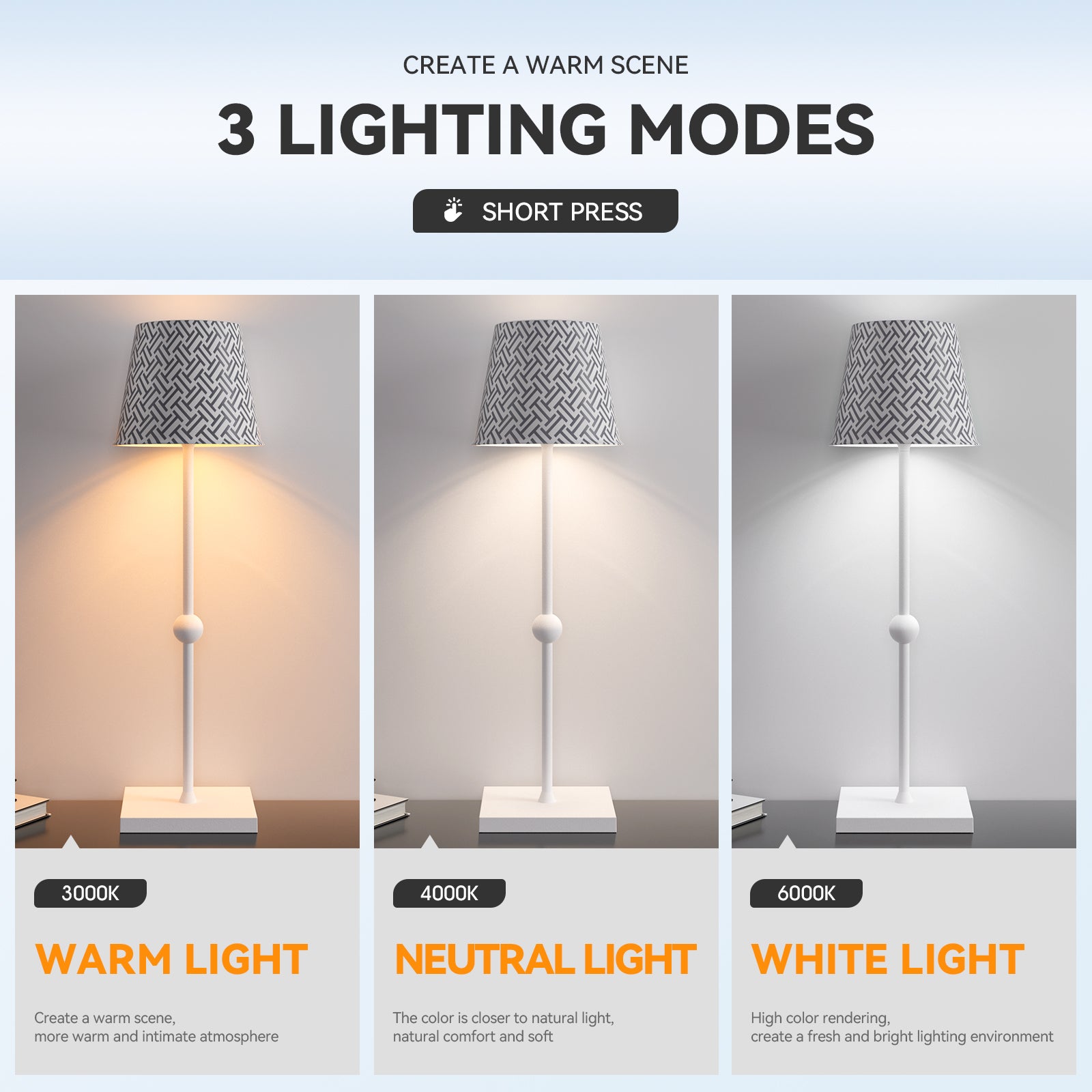 Cordless Table Lamp Silva A Printed Model Limited Version - LED Portable & Rechargeable Touch Dimmable