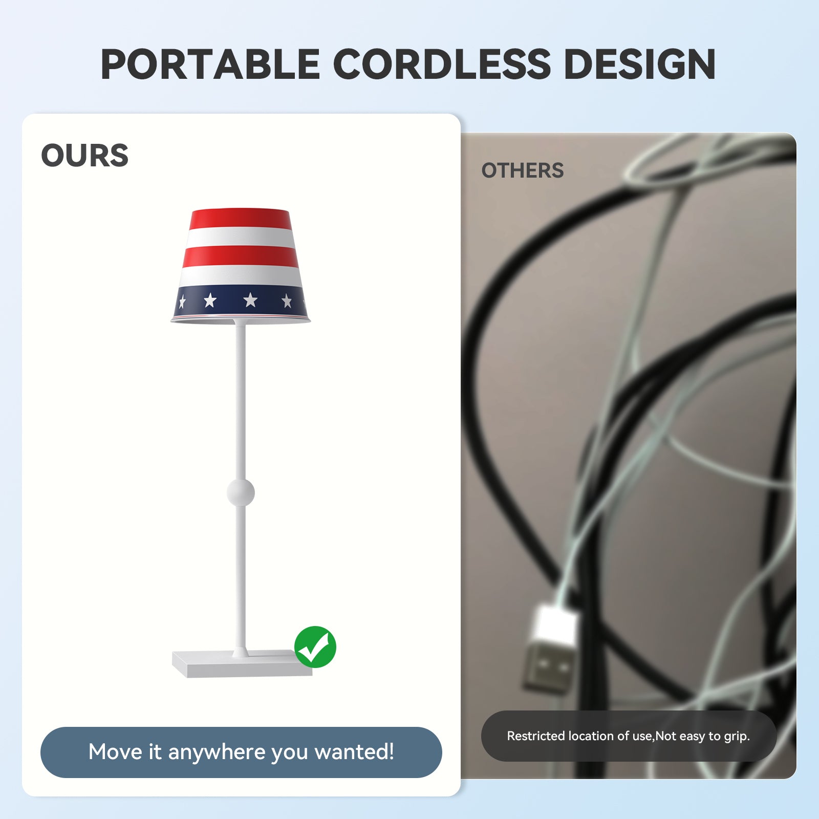 Cordless Table Lamp Silva A Printed Model Limited Version - LED Portable & Rechargeable Touch Dimmable