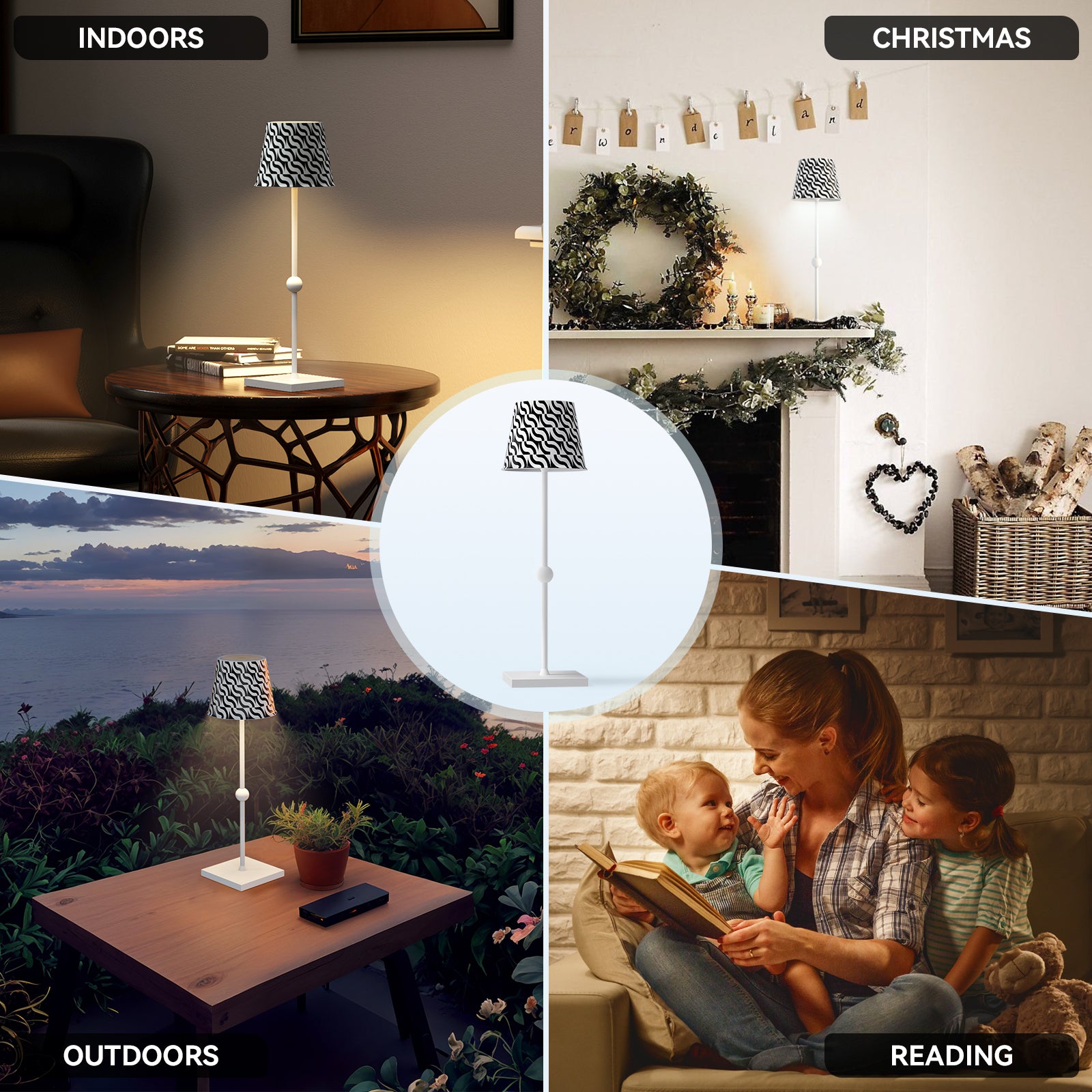 Cordless Table Lamp Silva A Printed Model Limited Version - LED Portable & Rechargeable Touch Dimmable