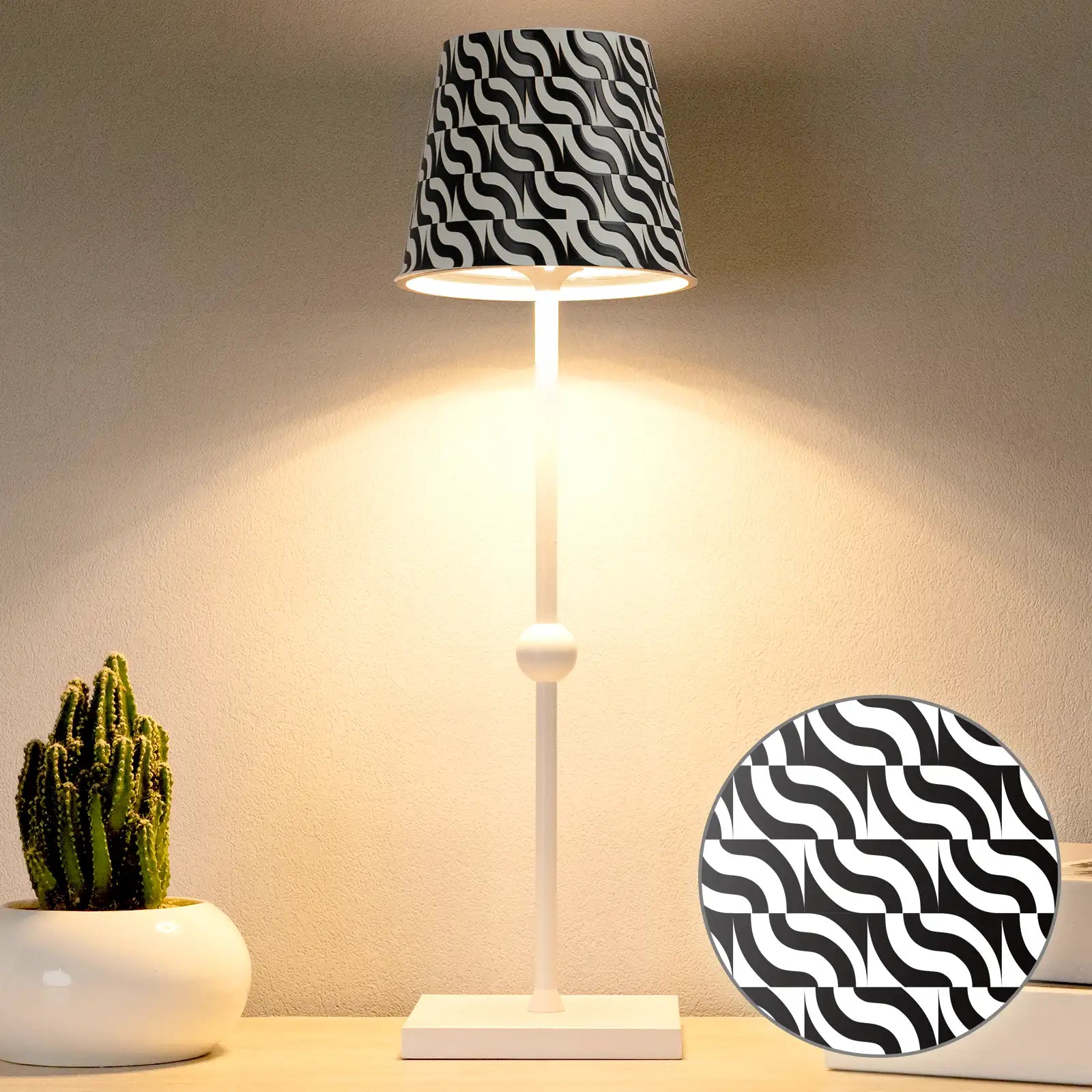 Cordless Table Lamp Silva A Printed Model Limited Version - LED Portable & Rechargeable Touch Dimmable